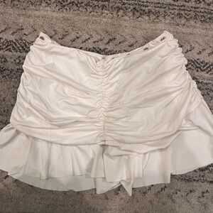 Cinched mini skirt